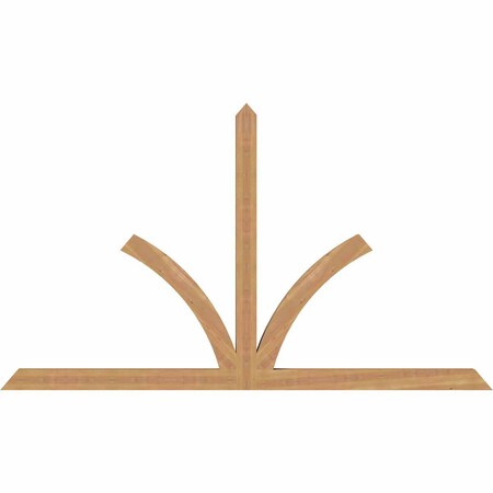 Ekena Millwork Richland Timber Gable Bracket, Western Red Cedar, 84"W x 49"H x 3 1/2"D x 3 1/2"F, 14/12 Pitch GBW084X49X0404RIC00SWR